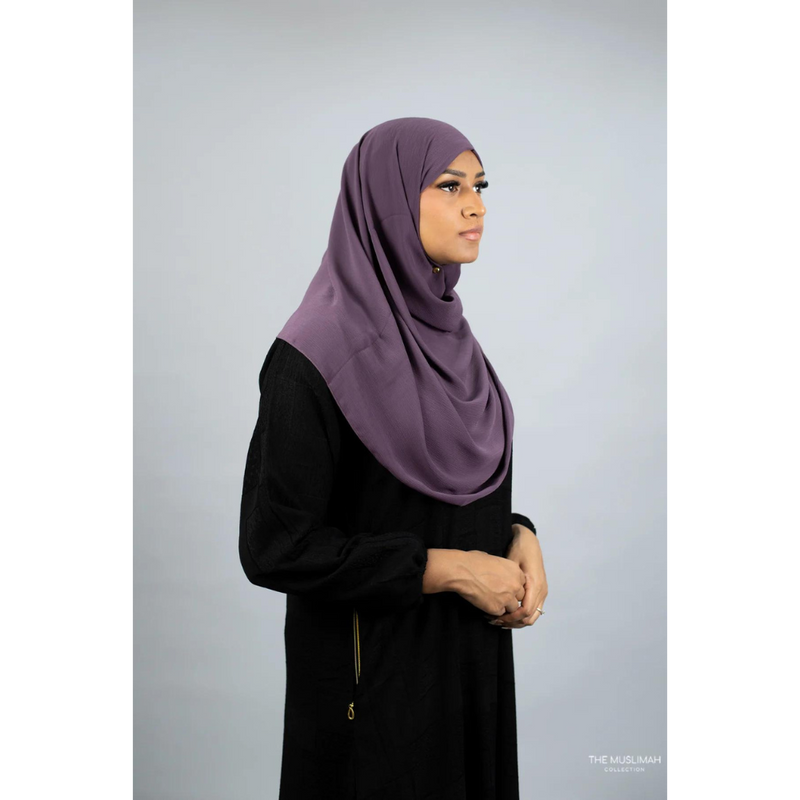 Deep Raisin Silk Crinkle Chiffon Hijab