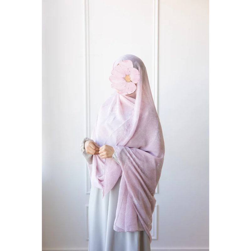 Printed Chiffon Hijab (Waterlily)