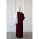 Pleated Plain Abaya (Maroon)
