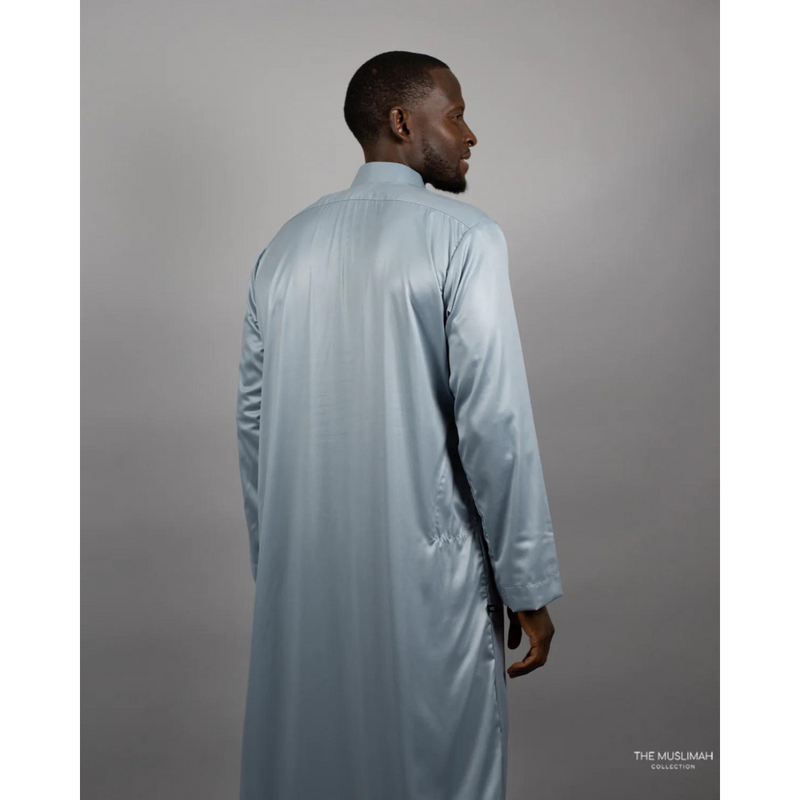 Saudi Collared Thobe Jubbah (Ocean Breeze)