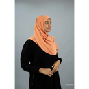Crinkle Chiffon Hijab (Pastel Peach Silk)