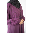 Eid Abaya Rain Splatter (Purple)