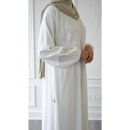 Eid Abaya Rain Splatter (White)