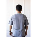 Moroccan T-Shirt (Harbor Grey & Cream)