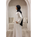 Luxury Linen Abaya (Pure White)