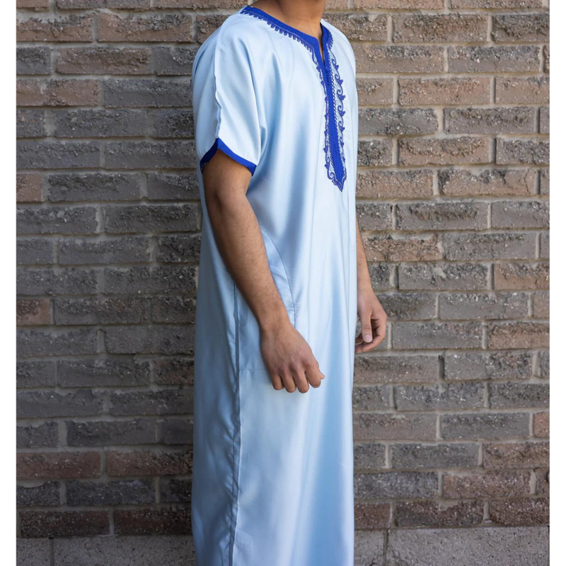 Kids Moroccan Short Sleeve (Baby Blue)
