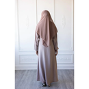 Sawda Textured Crepe Abaya (Dawn Pink)