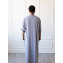 Moroccan 3/4 Sleeve Thobe (Glacier Grey & Jay Blue)