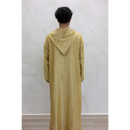 Moroccan Striped Hoodie Thobe (Luxe Gold)