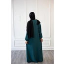 Sawda Textured Crepe Abaya - Sapphire