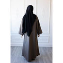 Luxury Linen Abaya (Heather Grey)