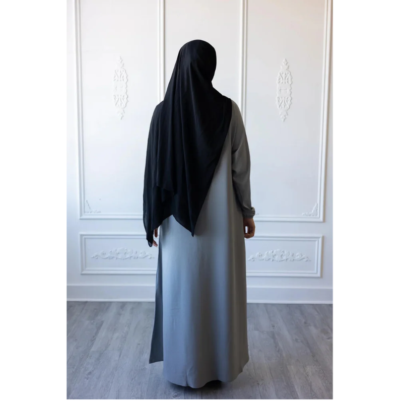 Sawda Textured Crepe Abaya (Mercury)