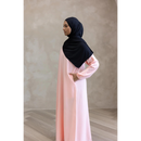 Sawda Textured Crepe Abaya (Coral Pink)