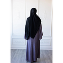 Pleated Plain Abaya (Lavender Grey)
