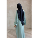 CLEARANCE SALE Sale Sawda Pleated Glam Abaya with Stone Belt - Green Tea - 29