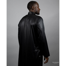 Saudi Collared Thobe (Pure Black)