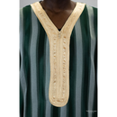 Moroccan Striped Thobe (Emerald Green)