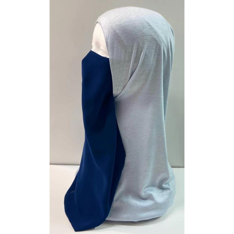 Elastic Half Niqab (Luxury Navy Blue)