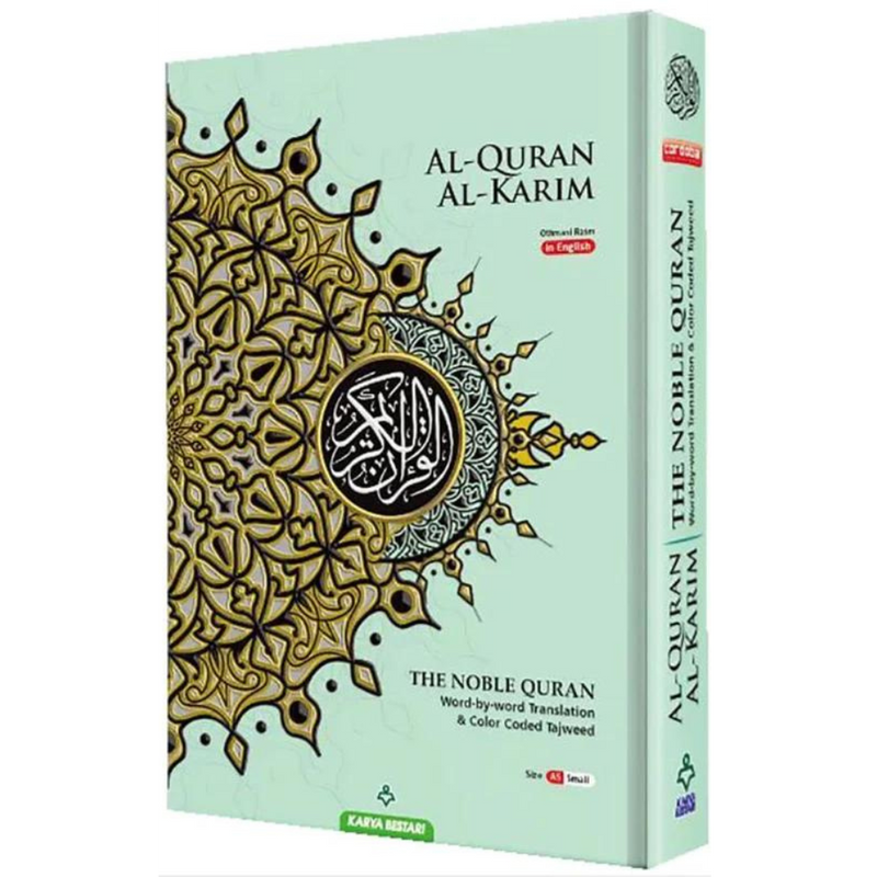 Al Quran Al Kareem Maqdis Word-by-Word Translation Colour Coded Tajweed A5 Small Mushaf