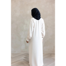 CLEARANCE SALE Button Front Abaya with Pleated Bishop Sleeves - (Sahara Nude) 67,68,69,75,81,82,83