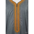 Moroccan Short Sleeve Thobe (Gold and Ash)