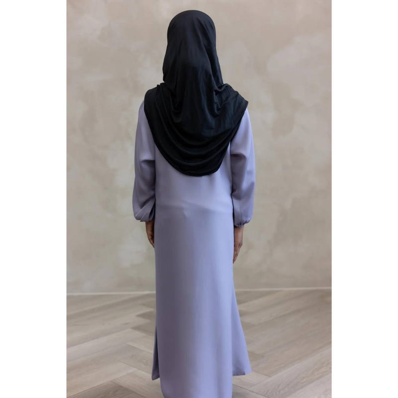 Mini Muslimah Kids Girls Abaya Wolf Grey