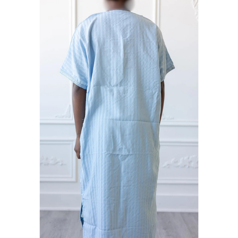Kids/Boys Moroccan Short Sleeve Thobe (Light Blue)