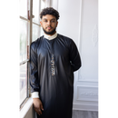 Saudi Collar Caligraphy Design - (White & Black)