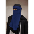 Pull Down One Piece Niqab in Navy Blue