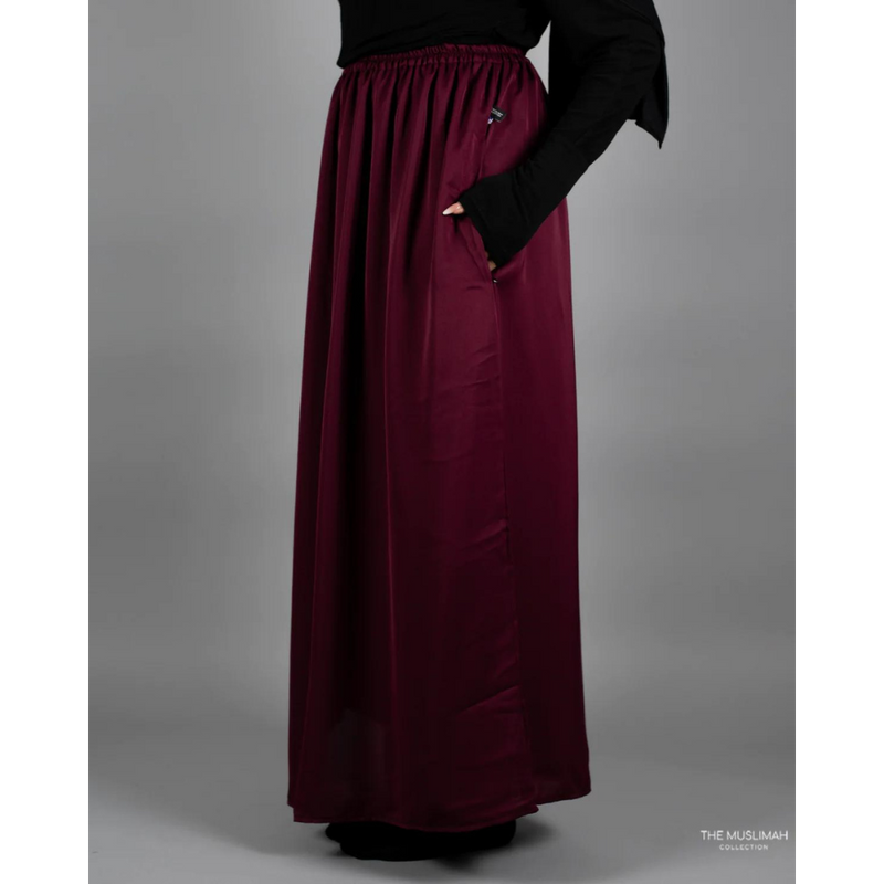 Nida Flowy Skirt - Burgundy