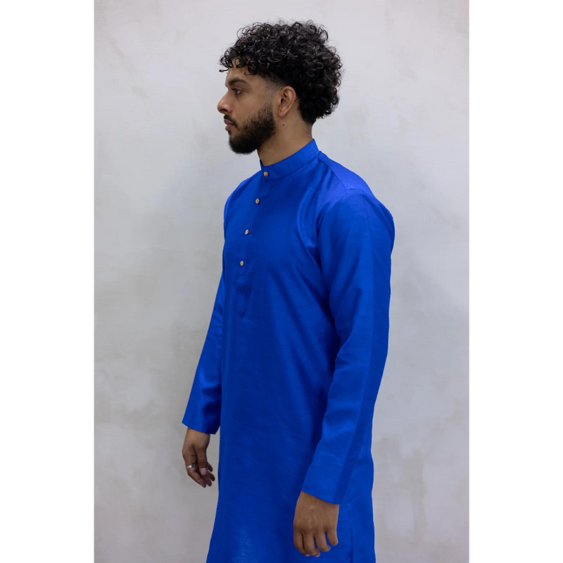 Sale Two Piece Suit Straight Fit Kurta - Blue