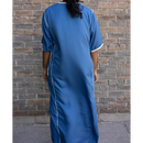 Moroccan Short Sleeve Thobe (North Carolina Blue)