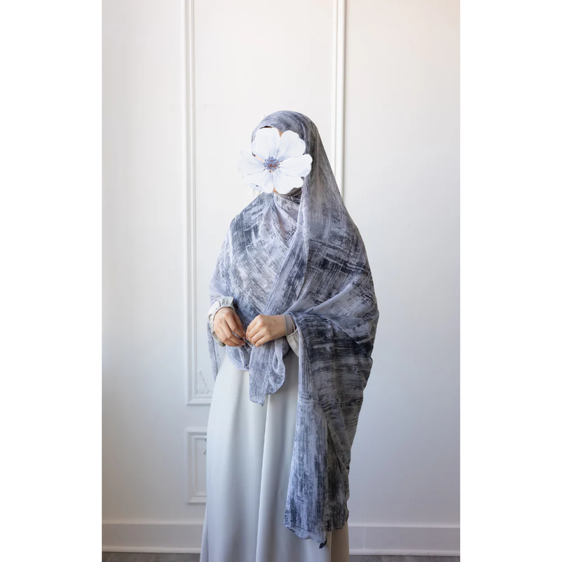 SOLD OUT Printed Chiffon Hijab - Follow the Sea