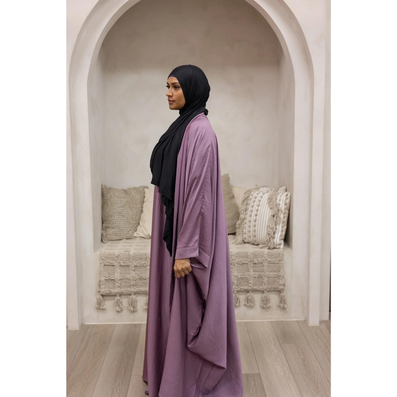Slip Dress and Loose Fit Abaya (Mauve)