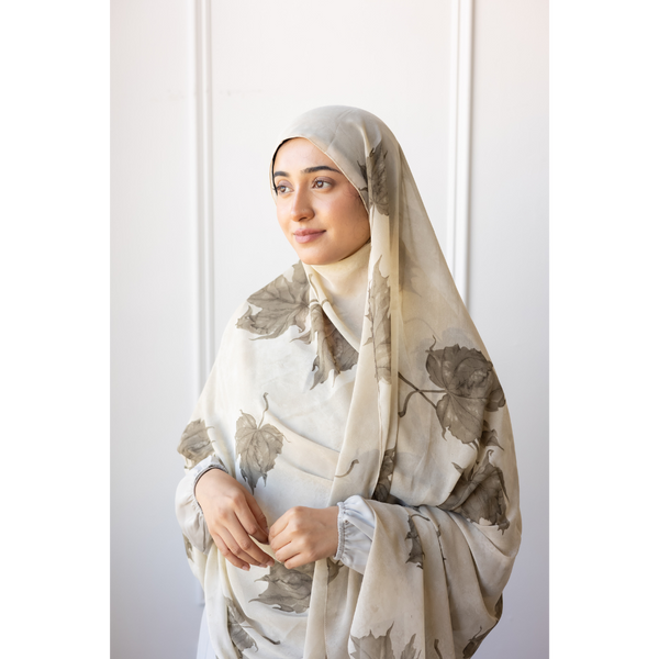 Printed Chiffon Hijab - Sage Leaf (same as THYME)