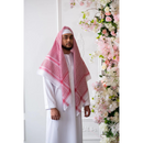 Premium Saudi Style Red and White Imamah/Shemagh/Keffiyyah Arab Men's Scarf