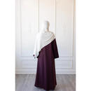 Umm Salama Cotton Blend Loose Fit Abaya (Raspberry Glaze)