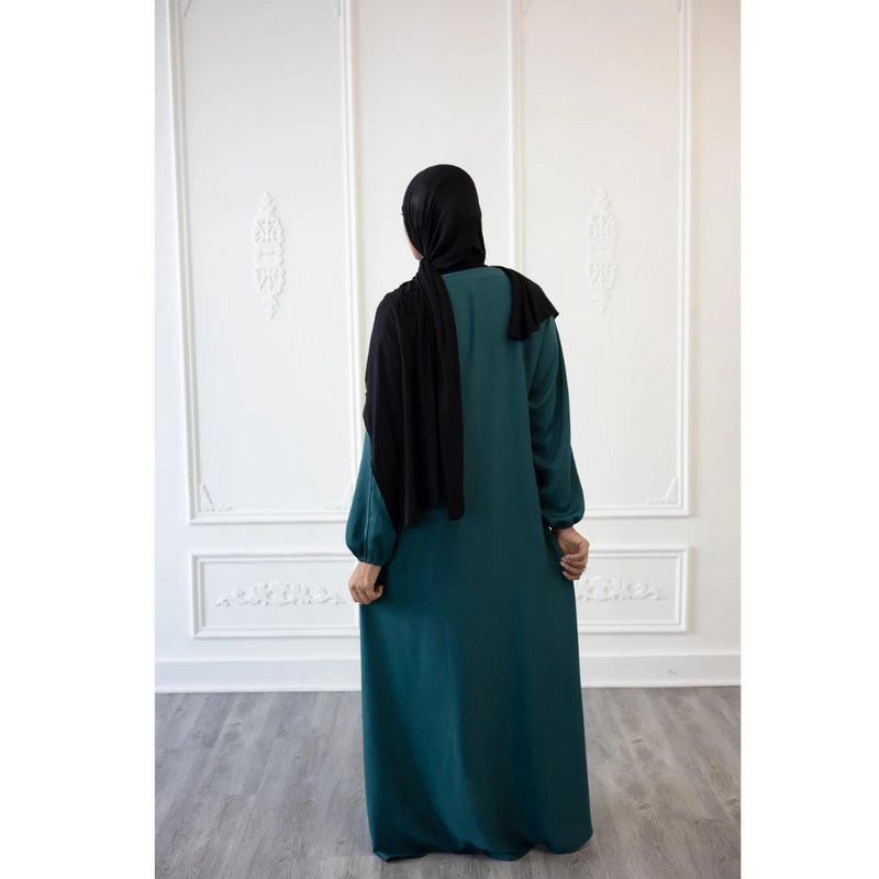 Sawda Textured Crepe Abaya Sapphire