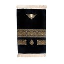 Al Rawdah Kaaba-Inspired Premium Prayer Mat – Kiswa (Black and Gold)  13mm