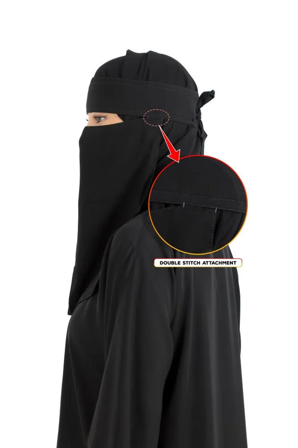 Bedoon Essm Niqab | Double Stitch - 931LNR