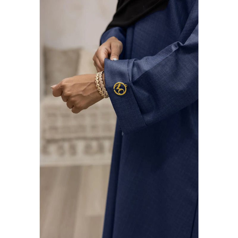 Luxury Linen Abaya (Deep Sea)