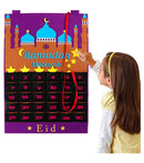 Purple Advent Ramadan Calendar Eid Countdown-  Home Decor