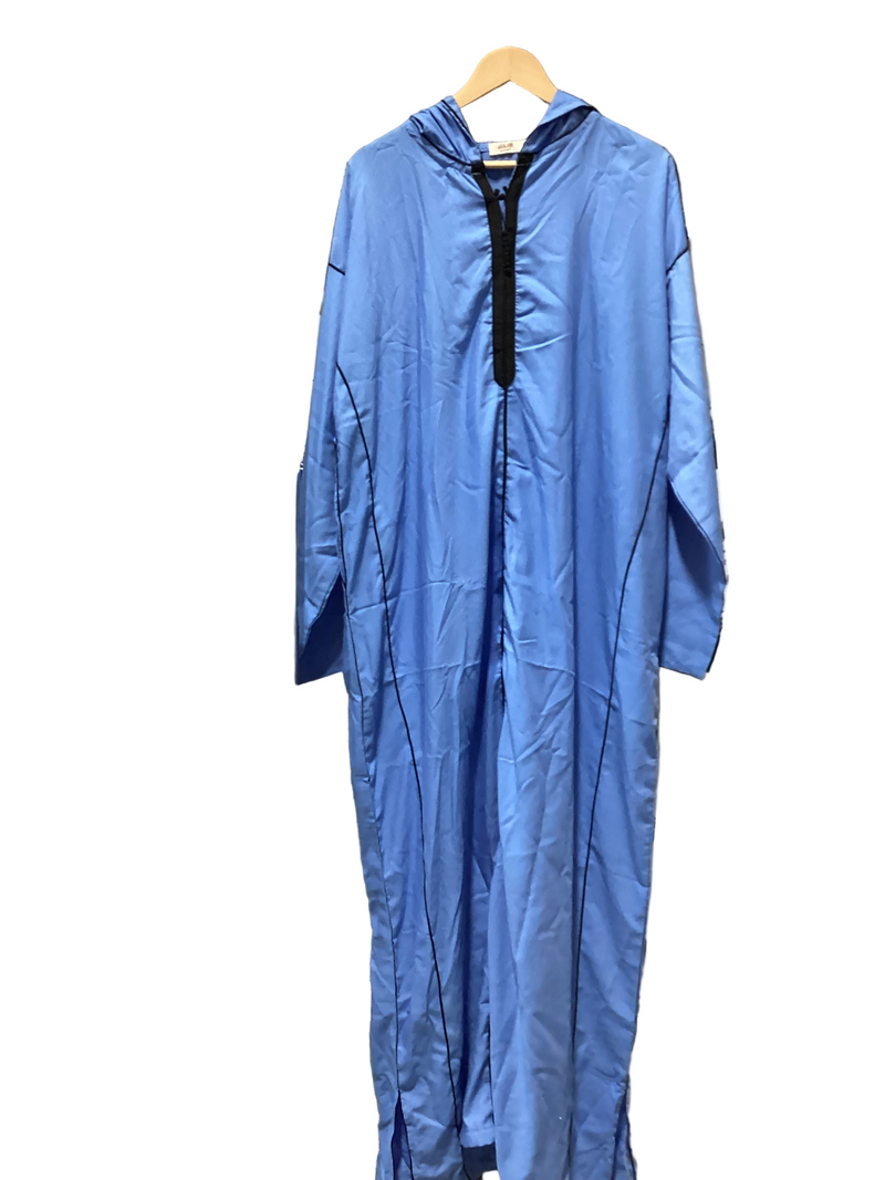 SAMPLE SALE Moroccan Style Hoodie Thobe (Pacific Blue) 14