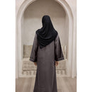 Luxury Linen Abaya (Chocolate Brown)