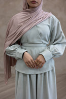 Resort Textured Skirt & Blouse Set - Whipped Pistachio