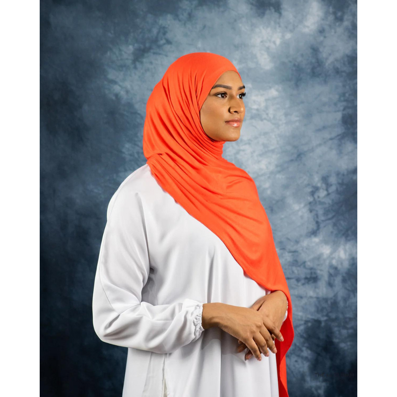 Jersey Hijab (Fire Orange)