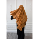 Chiffon Three Layered Princess Khimar - Honey Gold (C57)