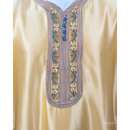 Moroccan Short Sleeve Thobe (Gold & Blue)