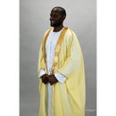Embroidered Thobe Overcoat Arab Bisht Cloak (Corn Silk)