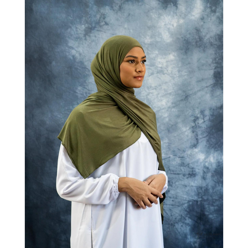 Jersey Hijab - Moss Green